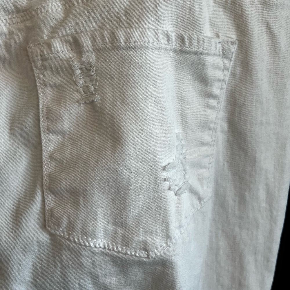 Elite Jeans White Distressed Straight-Leg – Size 23/24 🤍👖 - Picture 4 of 12